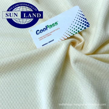 dri fit polyester honeycomb fabric for sports clothing